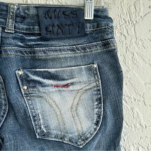 MISS SIXTY Jeans Women Size 28 Low Rise Y2K Vintage Logo